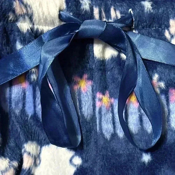 NWT! Large MAYFAIR Womens Blue Sheep Minky Fleece Lounge Pajama Pants - Picture 5 of 7